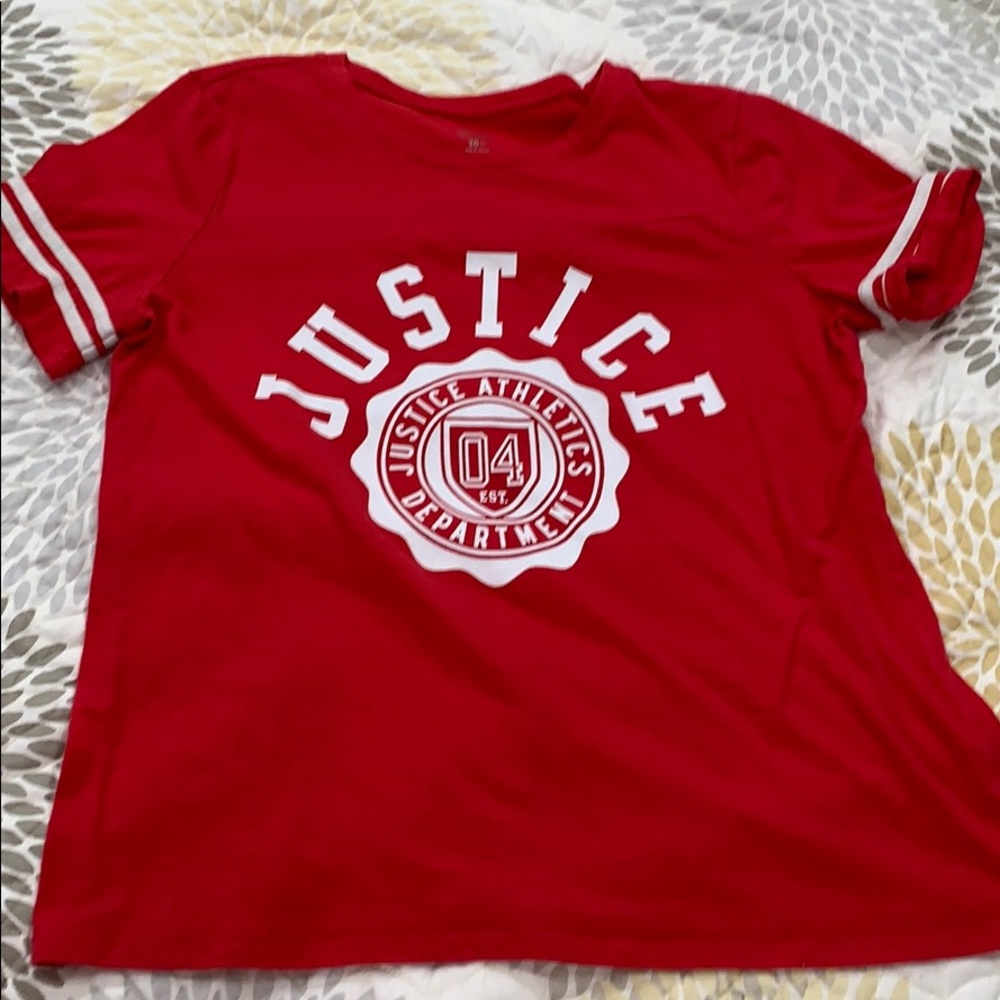 A red justice top